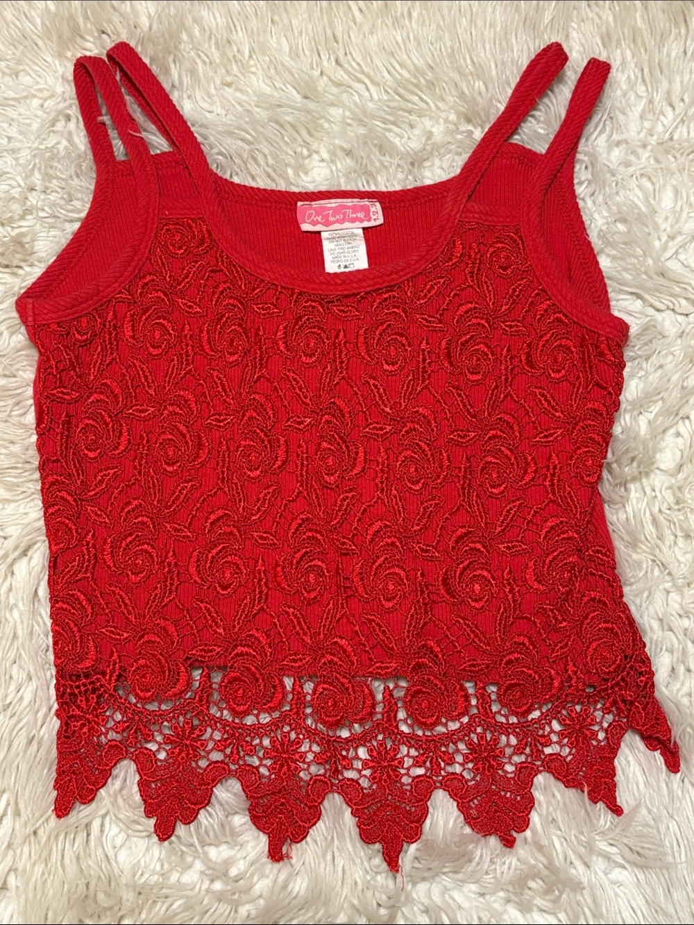Pretty Vintage Lace Cotton Top 🌹